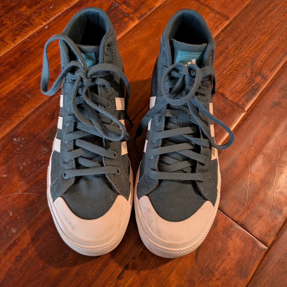 High-Top Sneakers with White Stripes